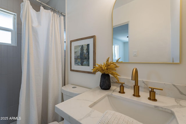 1466 E Nielson Ave, Mesa, AZ 85204 - full bath with vanity and a shower with curtain
