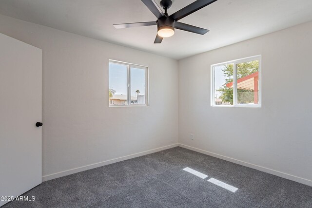 1466 E Nielson Ave, Mesa, AZ 85204 - unfurnished room with dark colored carpet and ceiling fan