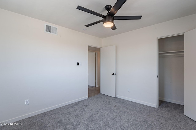 1466 E Nielson Ave, Mesa, AZ 85204 - unfurnished bedroom with carpet, a closet, and ceiling fan