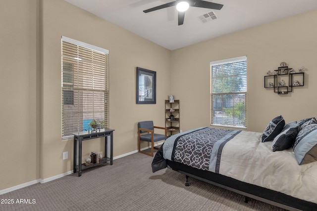 4293 E Sourwood Dr, Gilbert, AZ 85298 - bedroom featuring carpet floors, baseboards, and a ceiling fan
