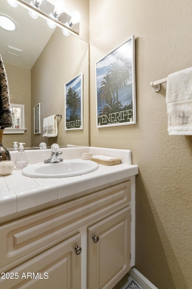 bathroom with vanity