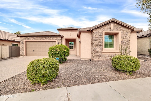 view of front of home featuring a garage