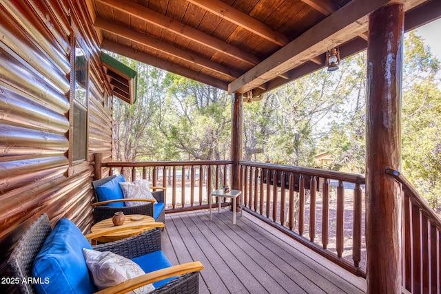 view of wooden deck