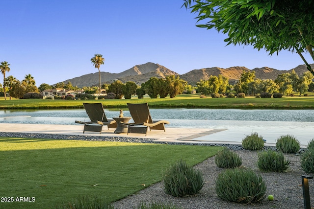 8312 N Golf Dr, Paradise Valley, AZ 85253 - view of community with a yard and a water and mountain view