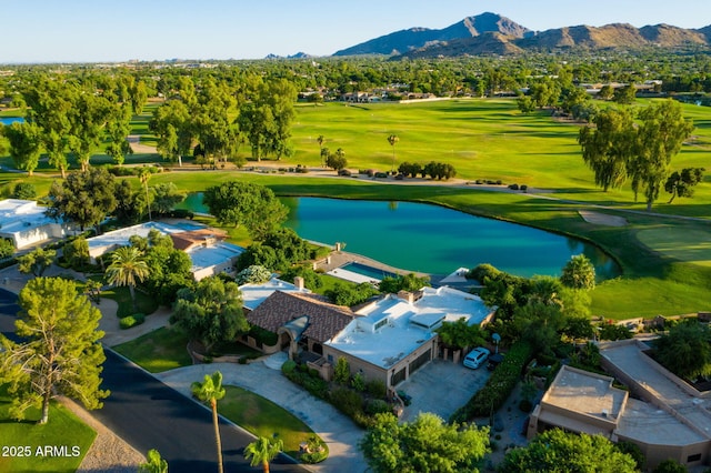 8312 N Golf Dr, Paradise Valley, AZ 85253 - bird's eye view featuring a water and mountain view and golf course view