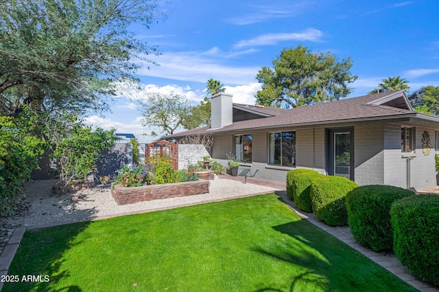 view of yard with a patio and fence