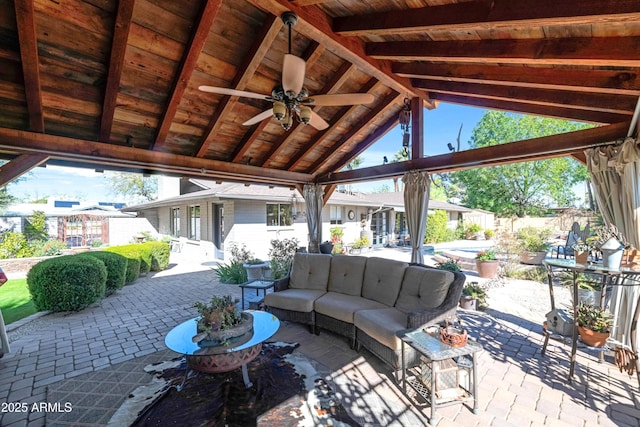 view of patio / terrace with an outdoor hangout area