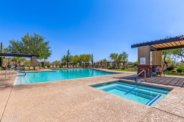 7617 E Desert Honeysuckle Dr, Gold Canyon, AZ 85118 - community pool featuring a patio and a hot tub