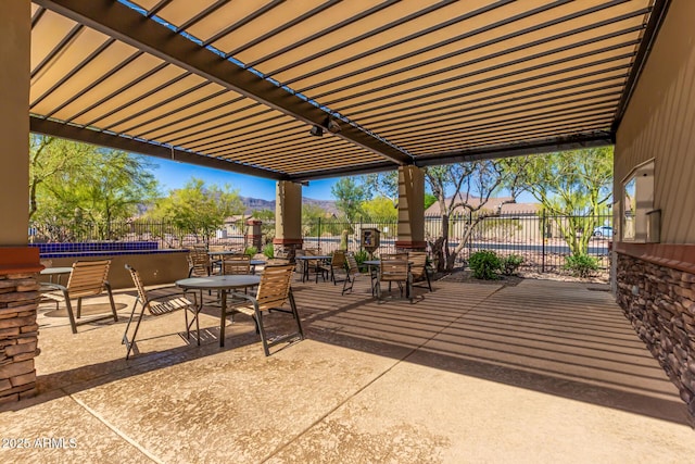 7617 E Desert Honeysuckle Dr, Gold Canyon, AZ 85118 - view of patio with outdoor dining space