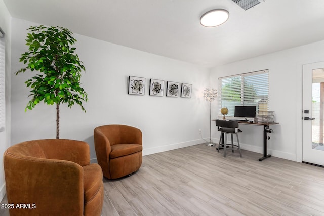 1909 N 74th St, Scottsdale, AZ 85257 - office area featuring light wood-style flooring and baseboards