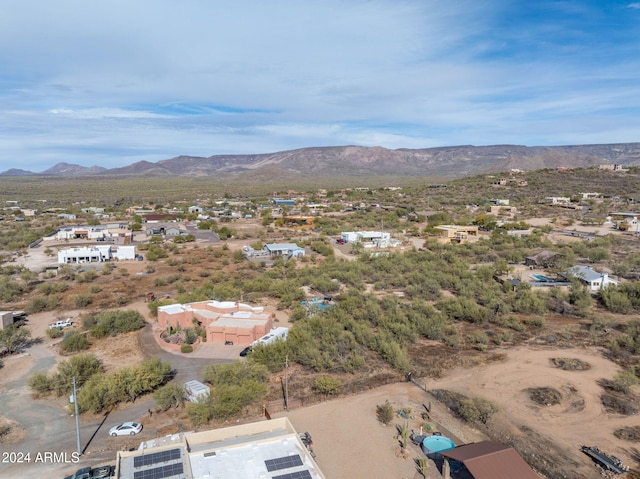 drone / aerial view with a mountain view