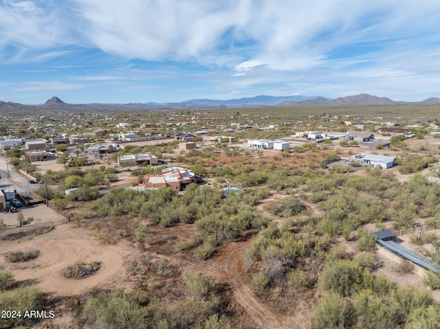 drone / aerial view with a mountain view