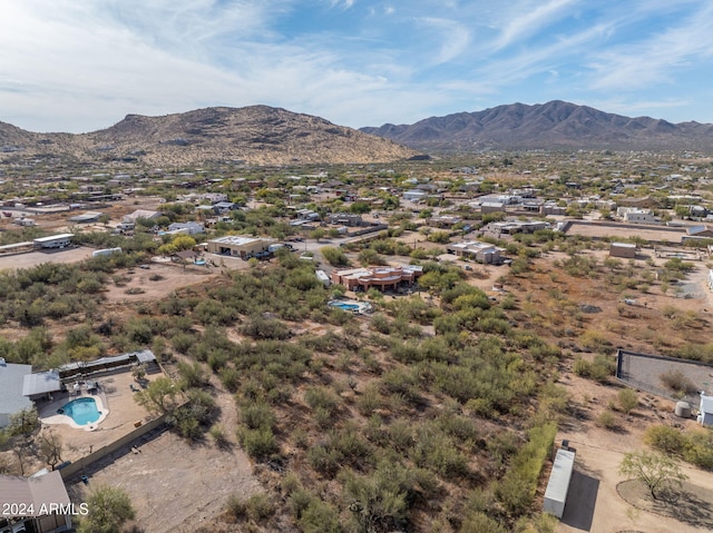 bird's eye view featuring a mountain view