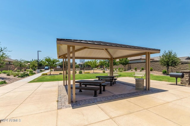 3023 W New River Dr, San Tan Valley, AZ 85144 - view of community featuring a lawn, a gazebo, and a patio area