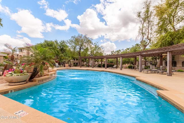 5345 E Van Buren St Unit 258, Phoenix, AZ 85008 - community pool featuring a pergola and a patio area