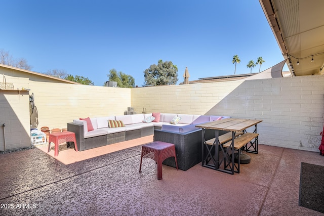 view of patio / terrace with outdoor lounge area