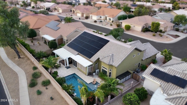 bird's eye view with a residential view