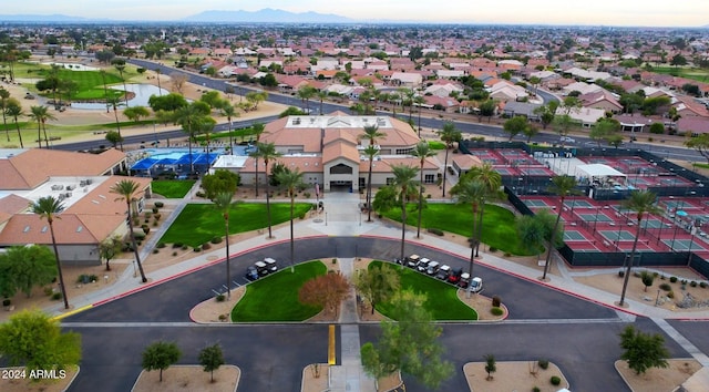 aerial view featuring a residential view