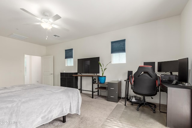 286 E Raleigh Dr, Chandler, AZ 85286 - bedroom with carpet flooring, an office area, and ceiling fan