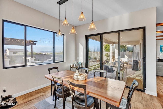 826 E Buist Ave, Phoenix, AZ 85042 - dining space with plenty of natural light, baseboards, and light wood-style flooring