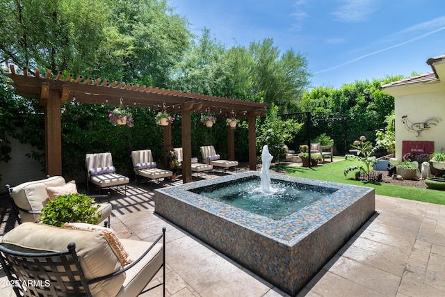 3511 N 39th Pl, Phoenix, AZ 85018 - view of patio / terrace with outdoor lounge area and a pergola