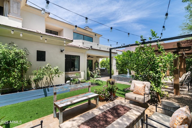 3511 N 39th Pl, Phoenix, AZ 85018 - view of patio featuring a ceiling fan and outdoor lounge area