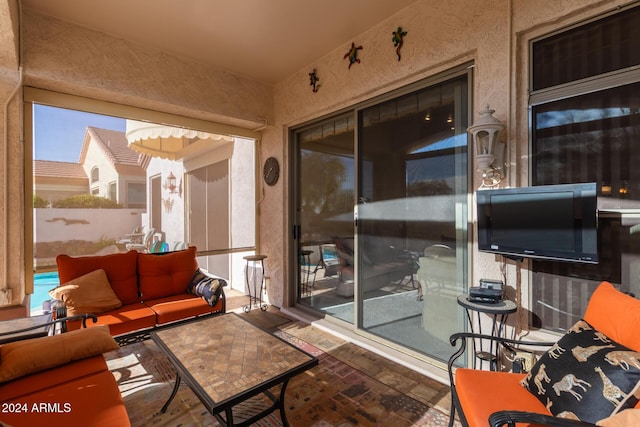 view of sunroom