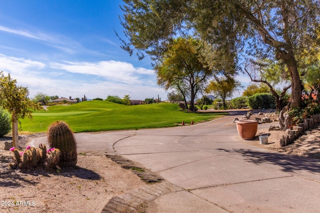 surrounding community featuring a lawn