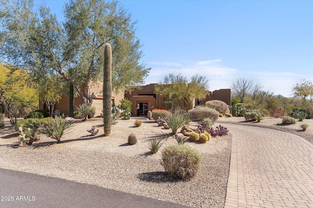 view of pueblo revival-style home