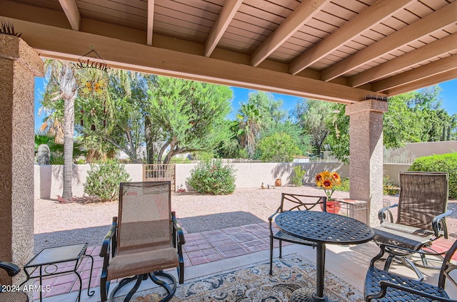 view of patio / terrace with a fenced backyard