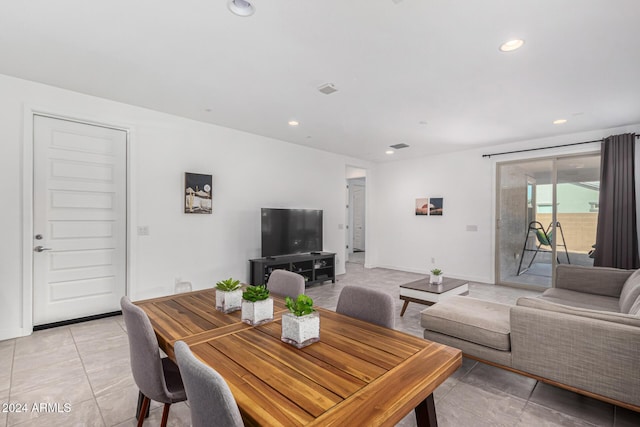 view of tiled living room