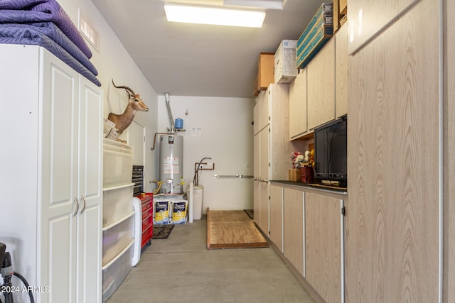 storage featuring gas water heater