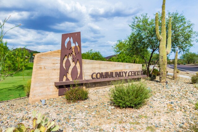 view of community sign