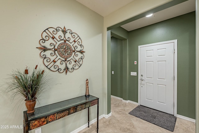 entryway with baseboards