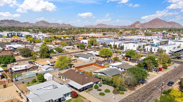 2726 E Fairmount Ave, Phoenix, AZ 85016 - aerial view with a residential view and a mountain view