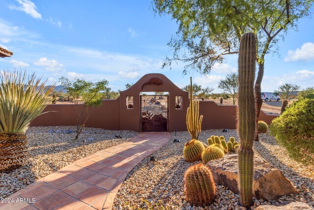 view of pueblo-style home