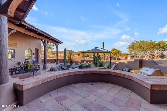 view of patio featuring area for grilling