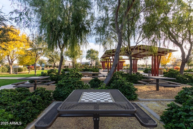 view of home's community with a gazebo