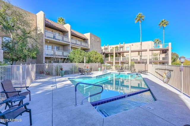 view of pool with a patio