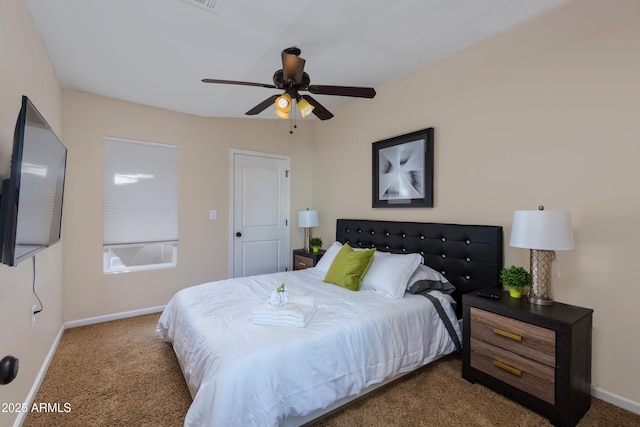 8338 E Monterosa St, Scottsdale, AZ 85251 - carpeted bedroom featuring baseboards and ceiling fan