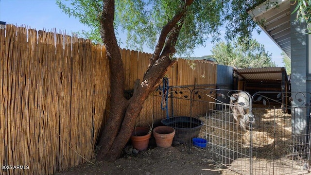 exterior space with fence