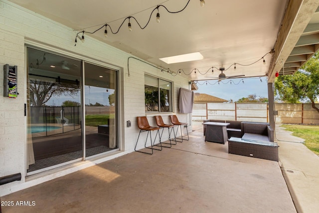 view of patio with fence