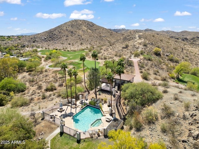 8844 S 51st St Unit 3, Phoenix, AZ 85044 - drone / aerial view with a mountain view and golf course view
