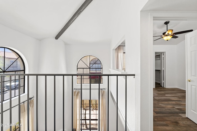 8844 S 51st St Unit 3, Phoenix, AZ 85044 - room details with ceiling fan, wood finished floors, and beam ceiling