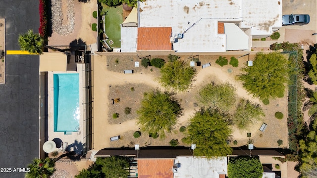 bird's eye view of a pool