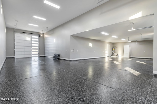 garage with baseboards