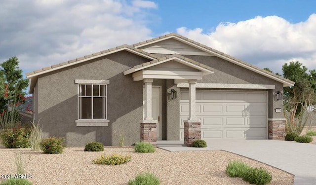 view of front of home featuring a garage