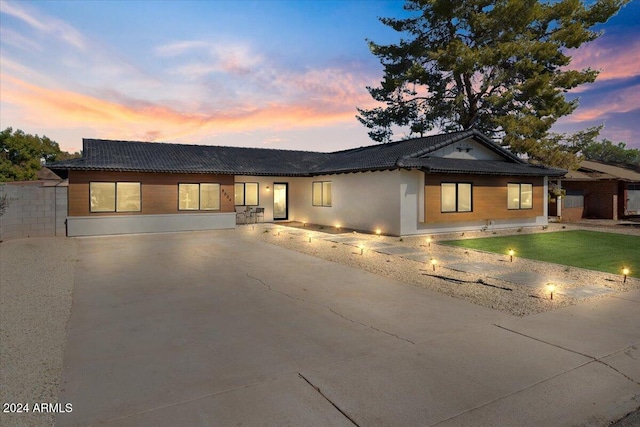 view of front of home featuring a patio