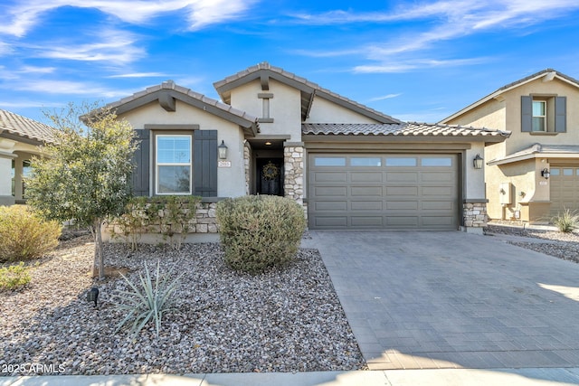 view of front of home featuring a garage