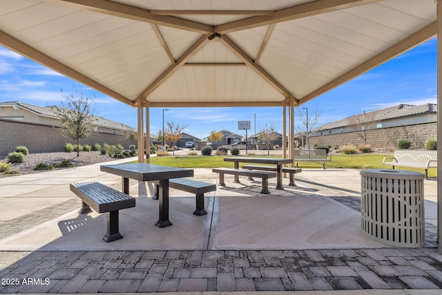 surrounding community featuring a gazebo and a patio